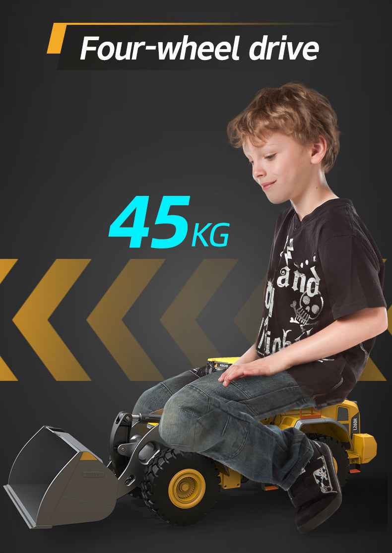 RC MODEL  Car 1/16 RC Full Metal Loader Excavator Electric Remote Control Alloy  Excavator Engineering Model Cars Boy Kids Toys