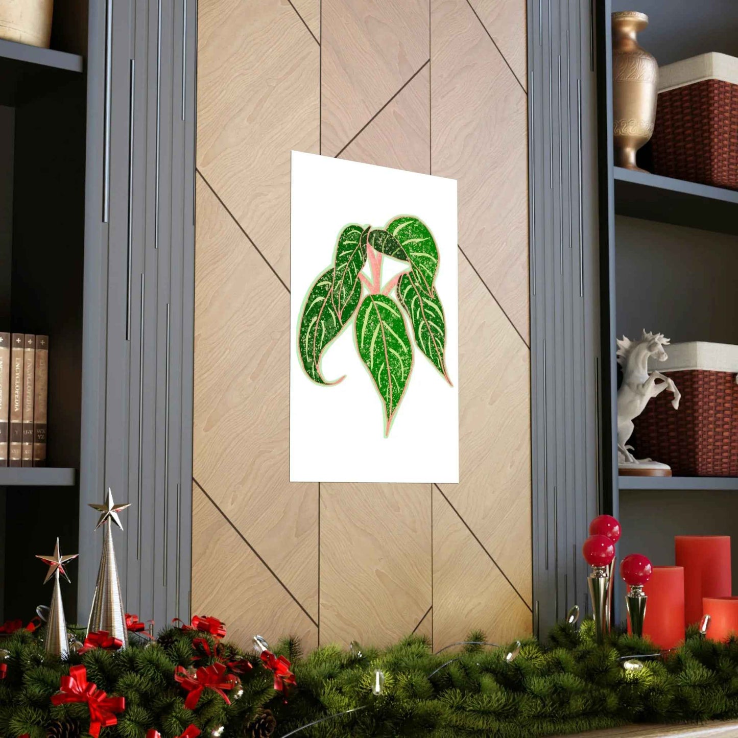 Aglaonema Sparkling Sarah Botanical Print – Unframed Wall Art
