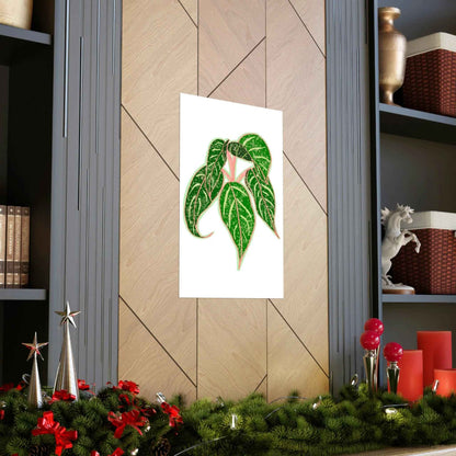 Aglaonema Sparkling Sarah Botanical Print – Unframed Wall Art
