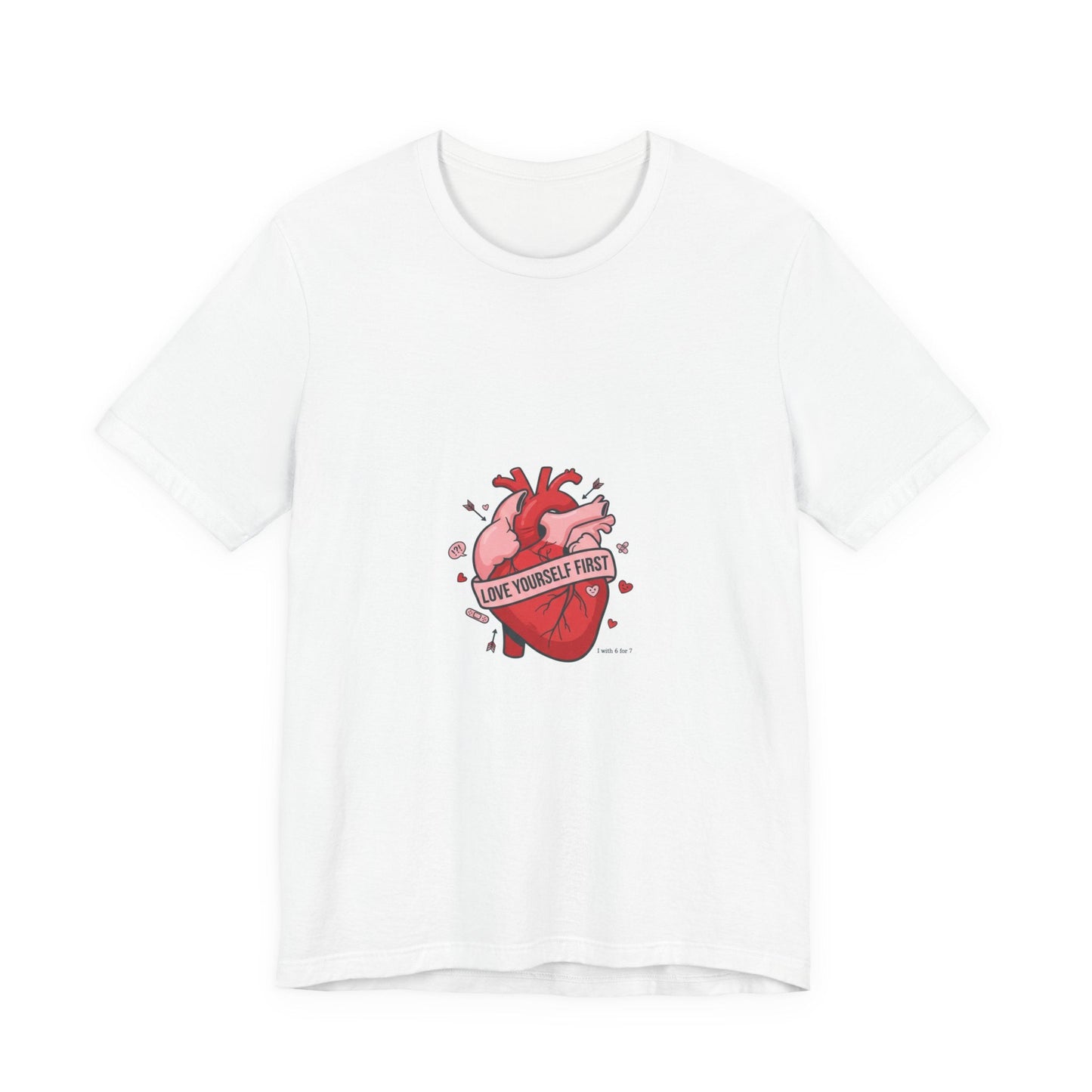 Love Yourself First Tee | anti love graphic, edgy heart shirt