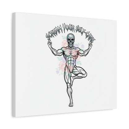 Scream Your Self-Care Canvas | Heavy Metal Wellness, Gothic Wellness Quote