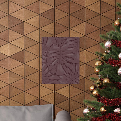 Merlot Monstera Botanical Print – Unframed Wall Art