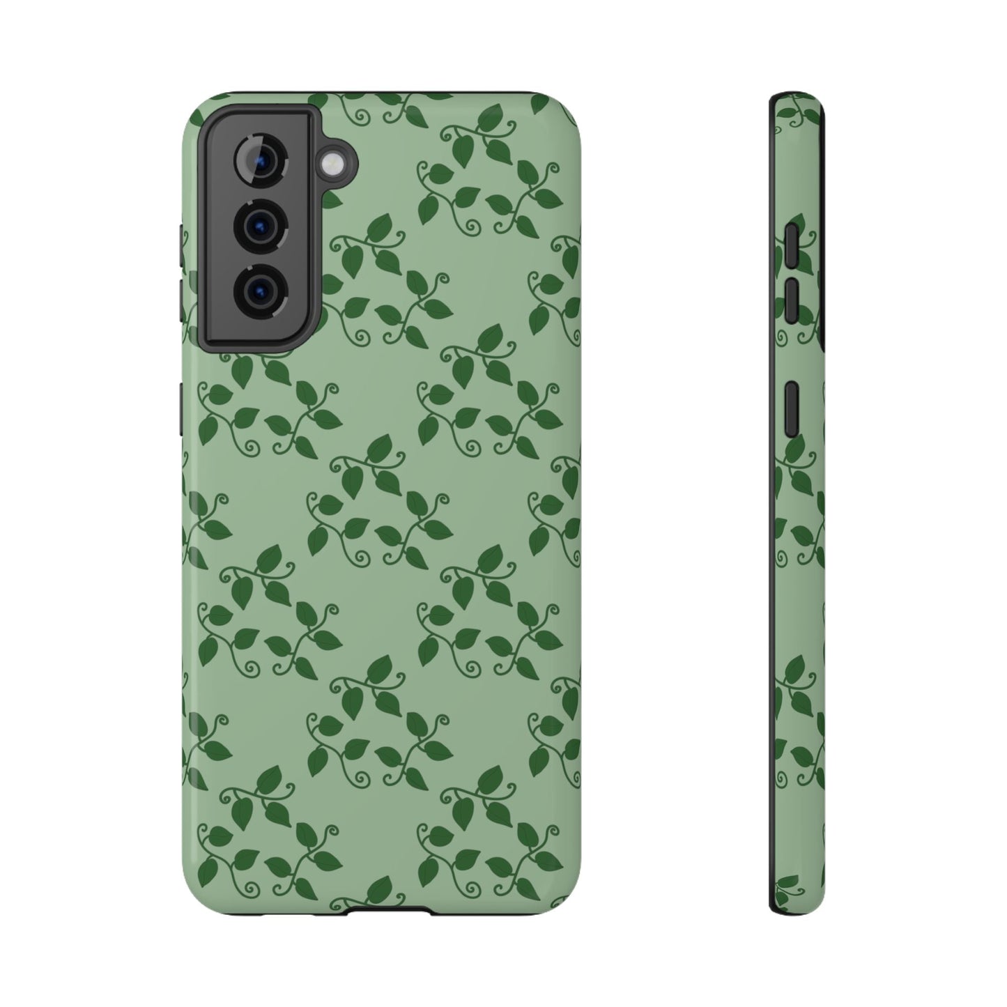 Pothos Pattern Phone Case – Dual Layer Protective Cover