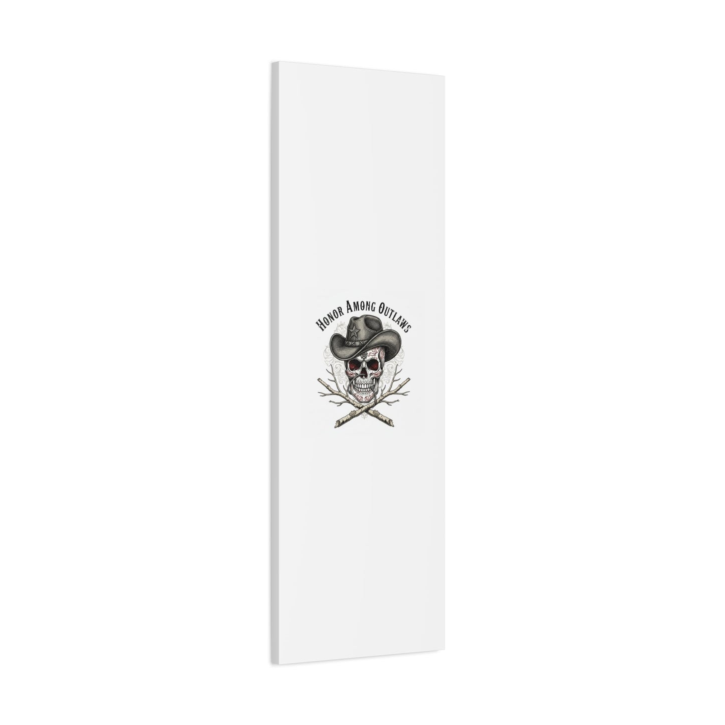 Honor Among Outlaws Canvas | Western Skull Art, Gothic Americana Desert Noir