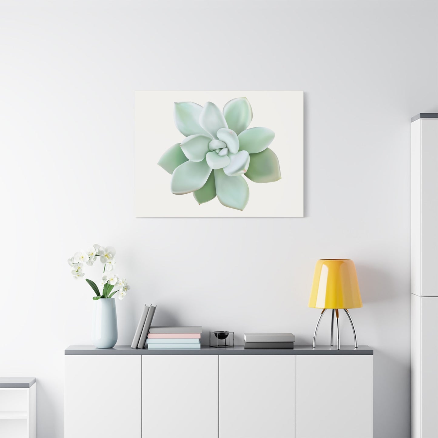 Pachyveria Haagei Succulent Canvas Print – Botanical Wall Art