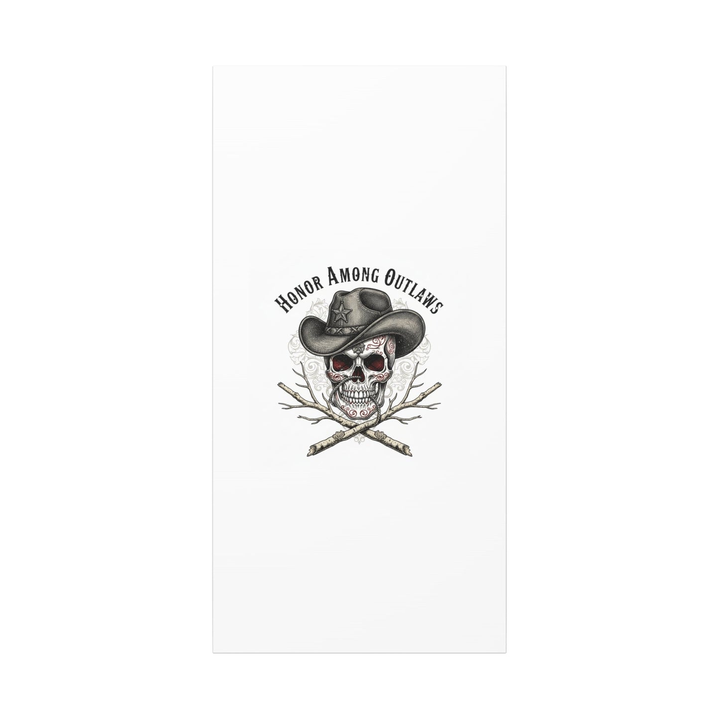 Honor Among Outlaws Canvas | Western Skull Art, Gothic Americana Desert Noir