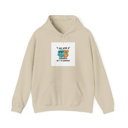 "I Am With 6" Funny Math Joke Hoodie | Meme Graphic Sweatshirt