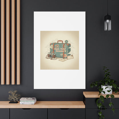Pack Your Dreams Canvas | Retro Travel Postcard, Wanderlust Passport Stamp Art