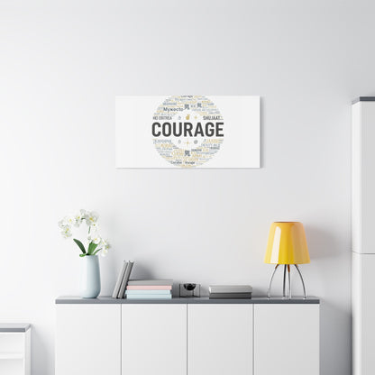 Courage Word Cloud Canvas | Fresh-Start Minimalism art print