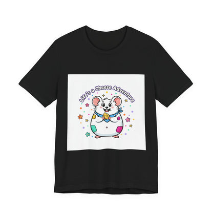 Cheese Adventure Mouse Tee | Rodent-core, quirky animal design