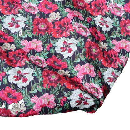 Romantic Saffron Plush Cotton Printed Fabric