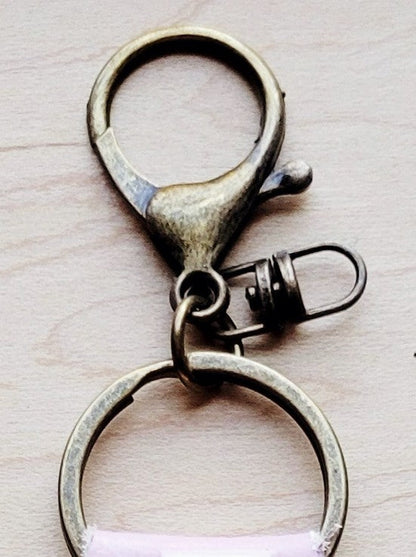 Hair on Hide Leather Key Chain - Naturals 700t