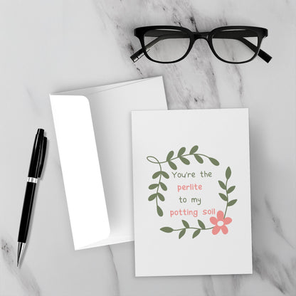 Flower And Vine Valentine's Day Card – Blank Inside With Envelope