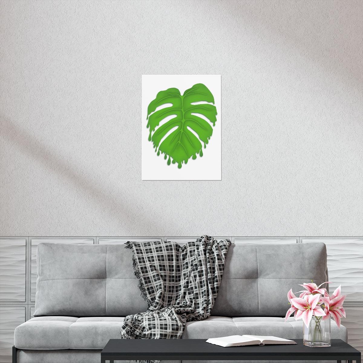 Melting Monstera Botanical Print – Unframed Wall Art