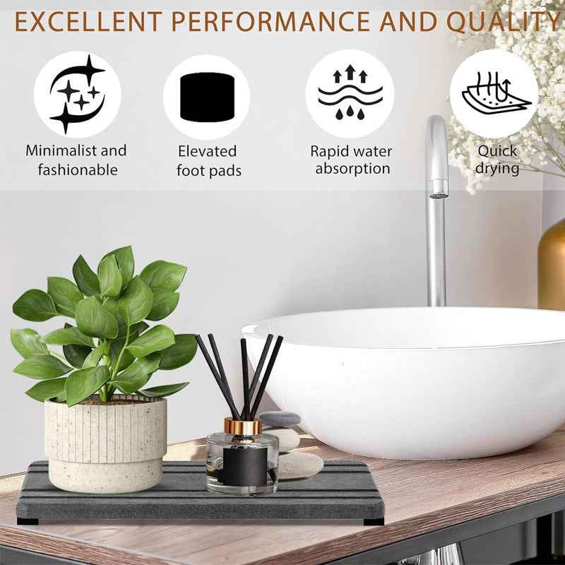 Bathroom Countertop Water Draining Pad Drying Mat