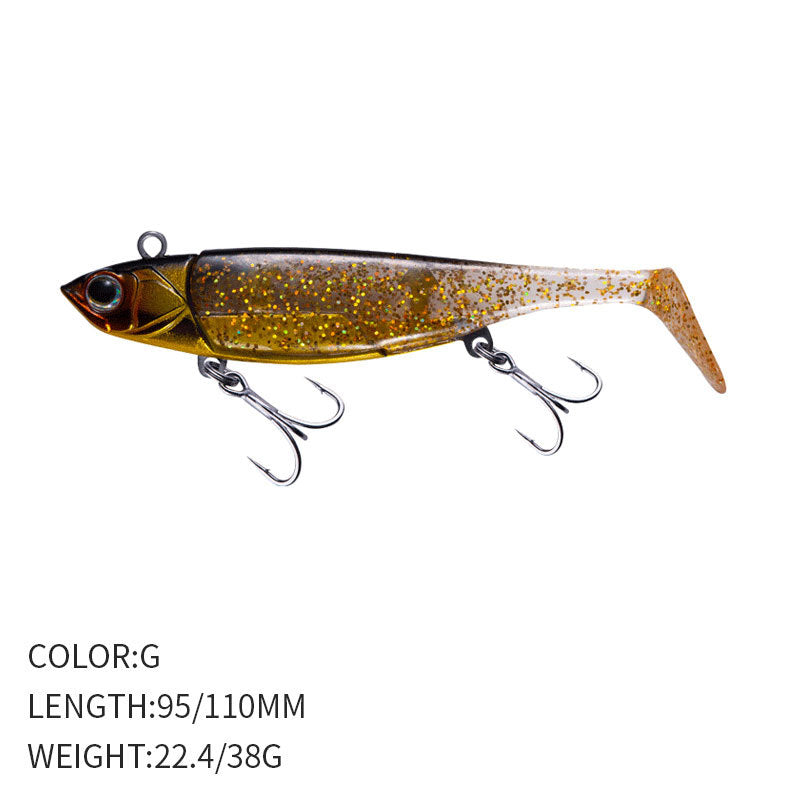Tail Soft Bait Sea Fishing Lure Fish Type Jig Hook Tossing Fake Fish Weever Topmouth Culter