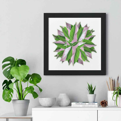 Syngonium Tricolor Pattern Framed Print – Botanical Wall Art