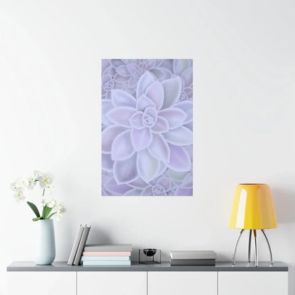 Graptopetalum Murasaki Succulent Pattern Botanical Print – Unframed Wall Art