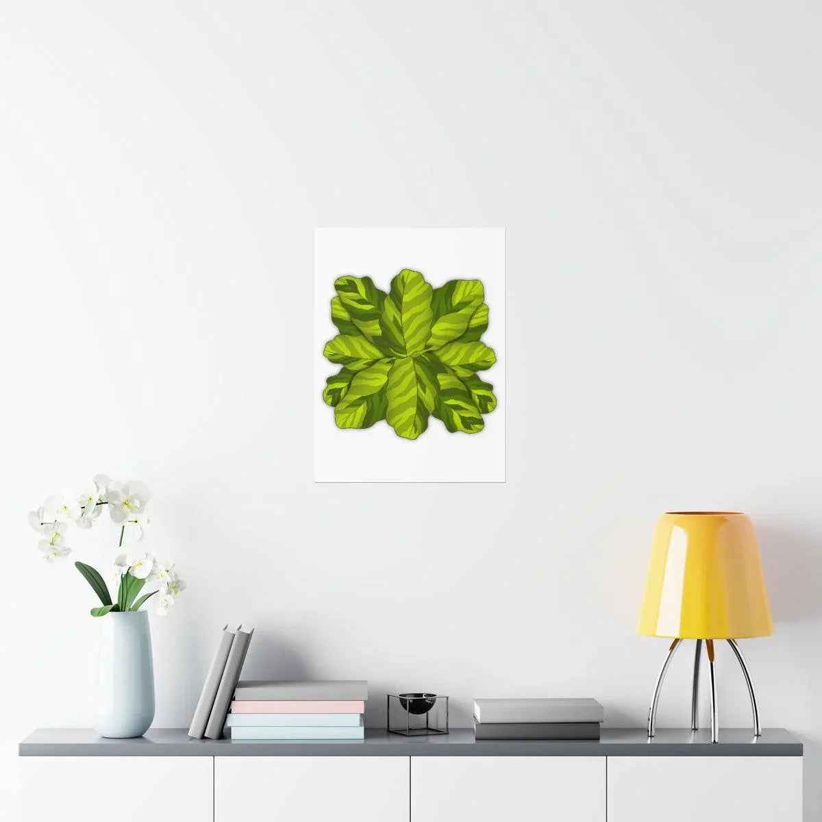 Calathea Yellow Fusion Botanical Print – Unframed Wall Art