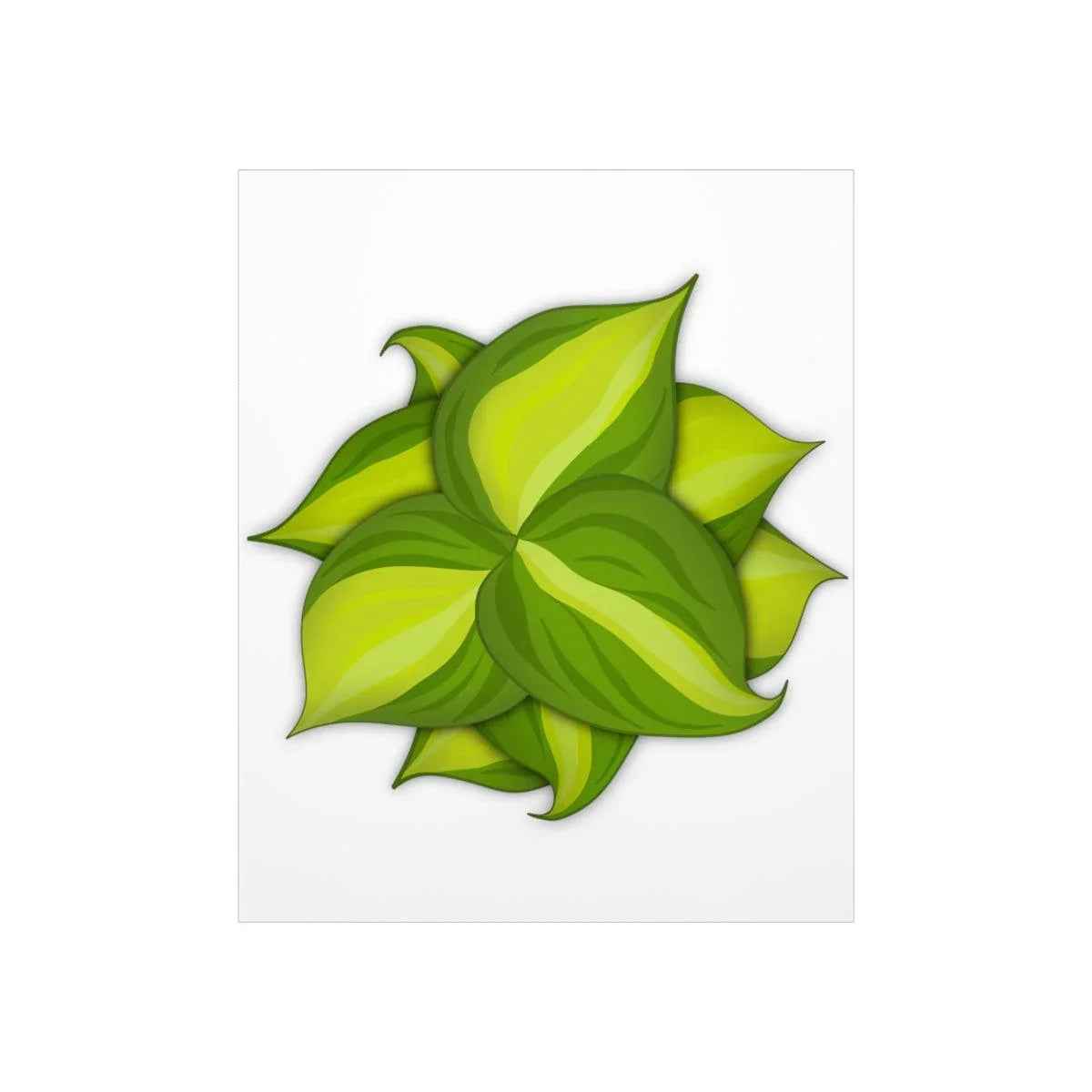 Philodendron Brasil Botanical Print – Unframed Wall Art