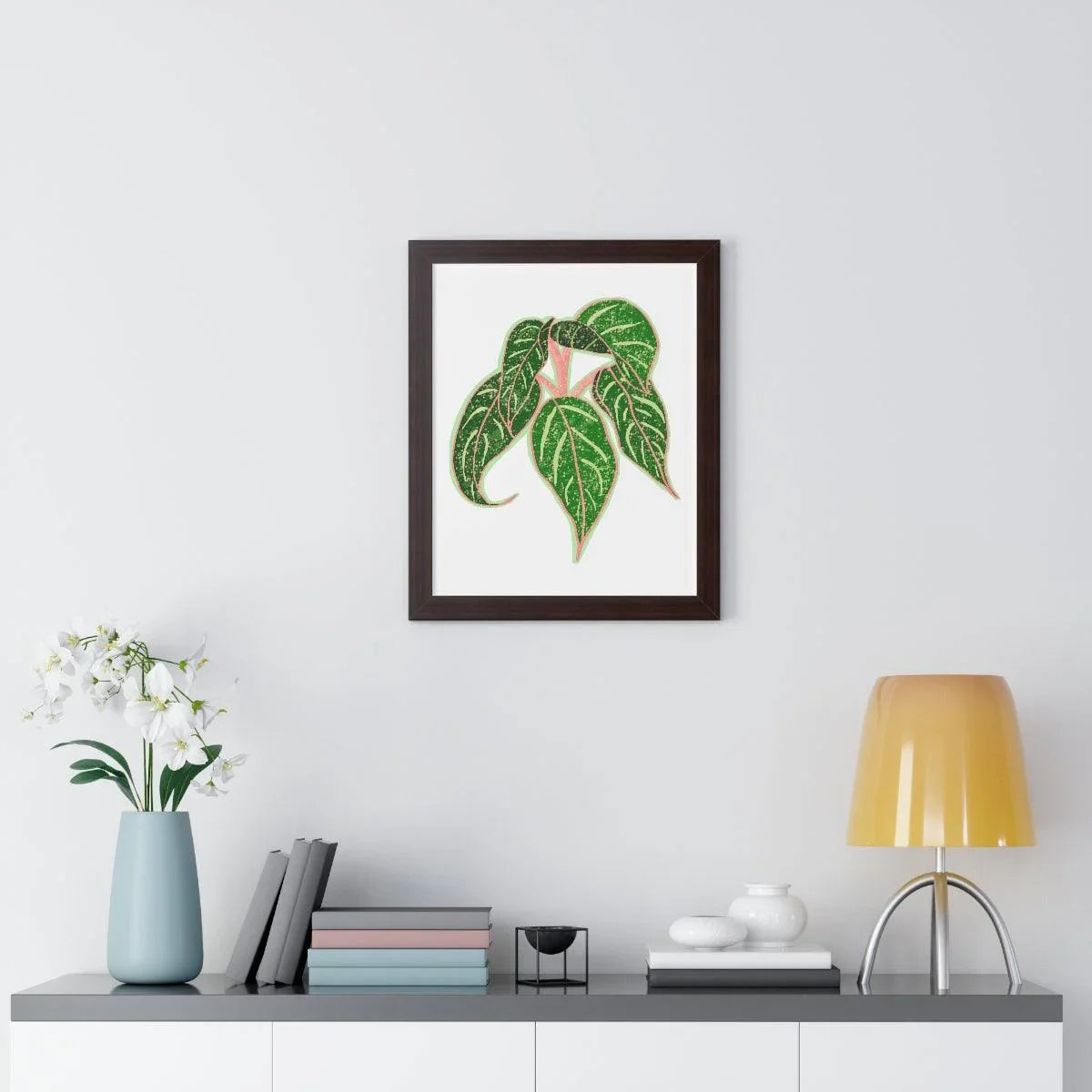 Aglaonema Sparkling Sarah Framed Print – Botanical Wall Art