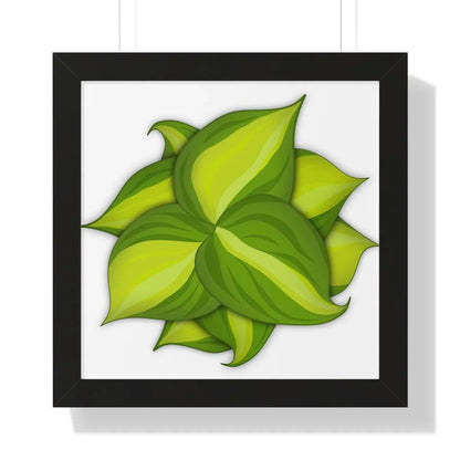 Philodendron Brasil Framed Print – Botanical Wall Art