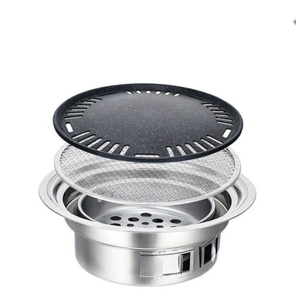 Korean Stainless Steel Charcoal Barbecue Grill For Consumer And Commercial Use