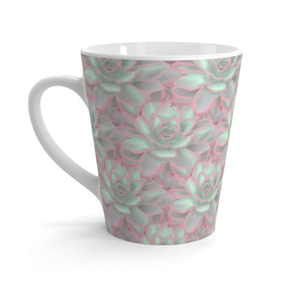 Echeveria Violet Queen Succulent Pattern Ceramic Mug 12 oz