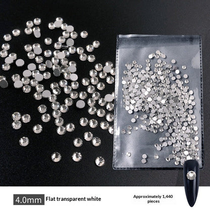 Transparent Flat-bottomed Small Round Rhinestones For Dazzling Nail Art
