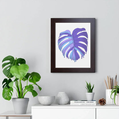 Purple Melting Monstera Framed Print – Botanical Wall Art