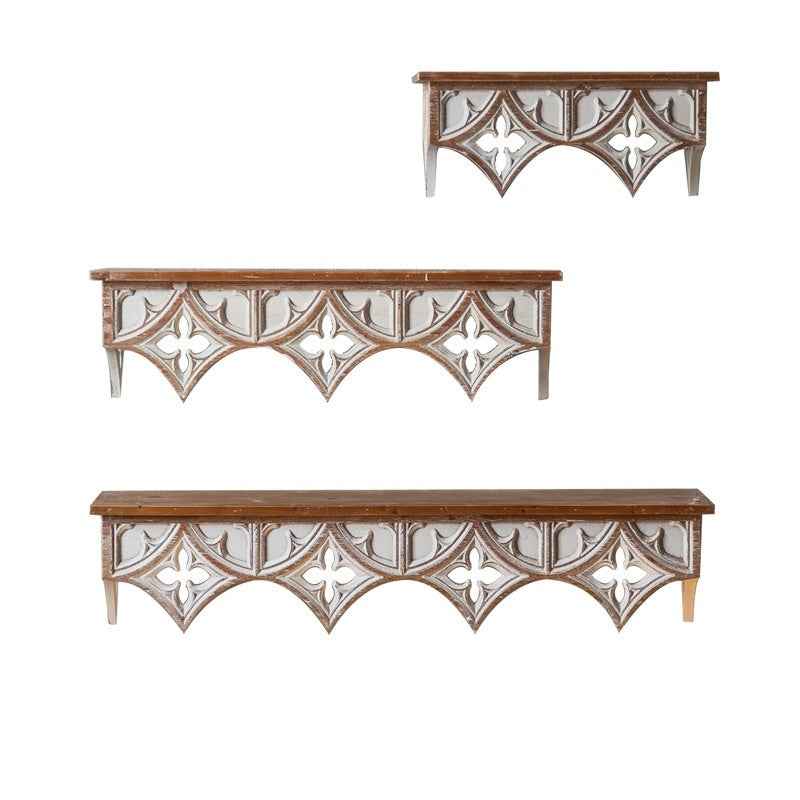 Pastoral Style Bed & Breakfast Flower Shelf Background Wall Decoration Shelf