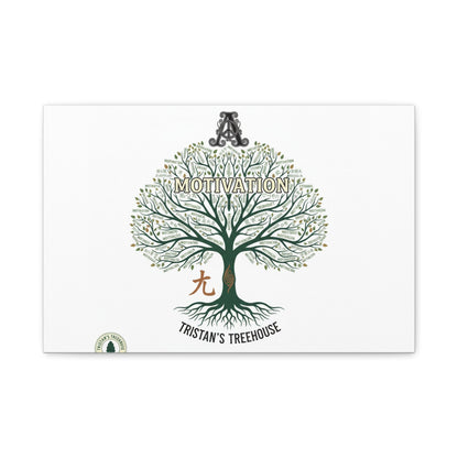 Handwritten Doodle Tree Canvas | Matte Stretched Wall Art