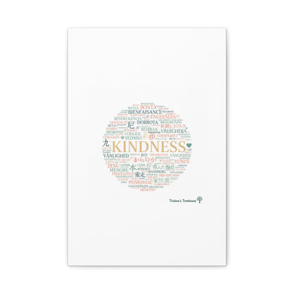 Kindness Word Cloud Canvas | Fresh Start Minimalist Wall Art