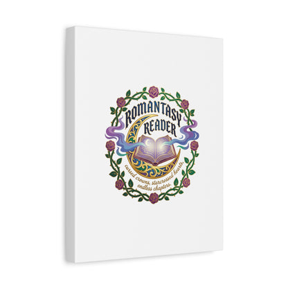 Romantasy Reader Canvas Print | enchanted bookish celestial gothic