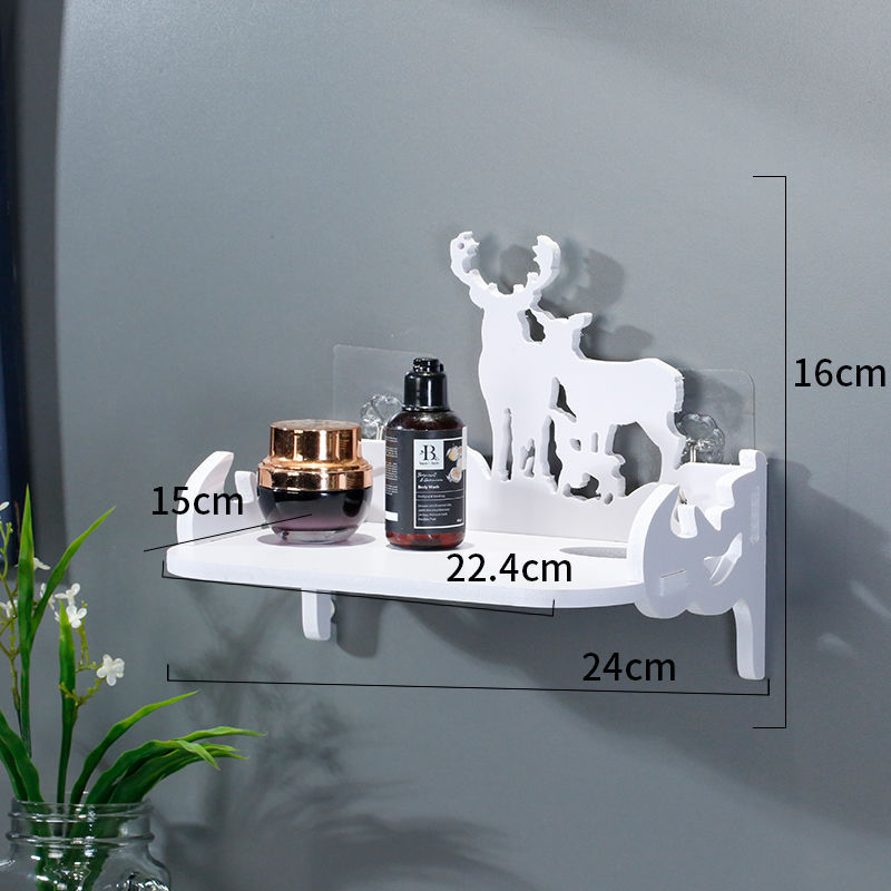 Perforation-Free Wall Shelf Bedroom Wall Hanging Bathroom