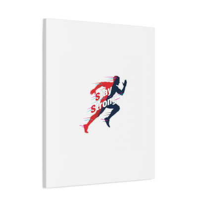 Stay Strong Runner Canvas | Fitness Motivation, Gym Wall Art