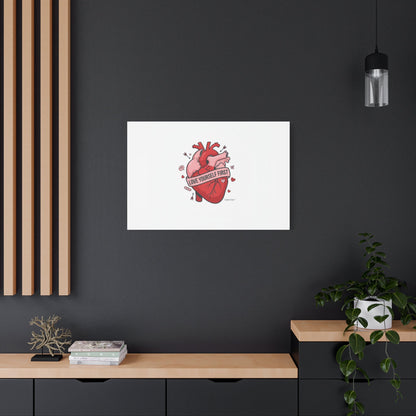Love Yourself First Canvas, Hearts-with-a-Twist, Anti-Valentine Art