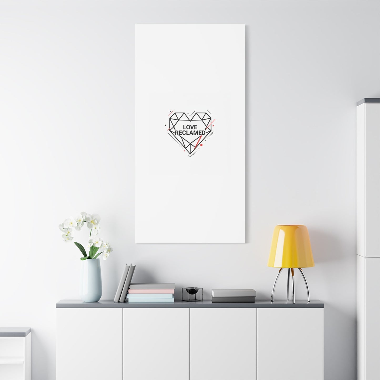 Love Reclaimed Canvas | modern heart design, minimalist love icon