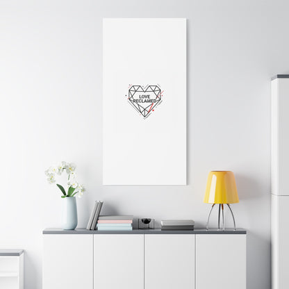 Love Reclaimed Canvas | modern heart design, minimalist love icon
