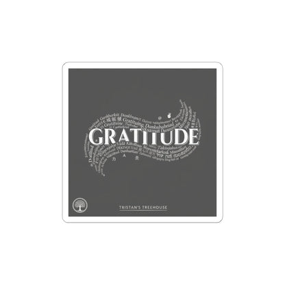 Gratitude typography sticker | Tiny Treats, sweet tooth sticker pack