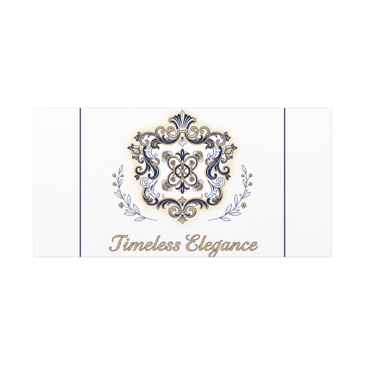 Ornate Brooch Emblem Canvas | Vintage Formalwear Accents, Baroque Print