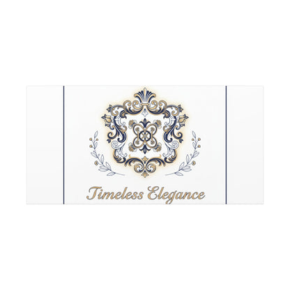 Ornate Brooch Emblem Canvas | Vintage Formalwear Accents, Baroque Print