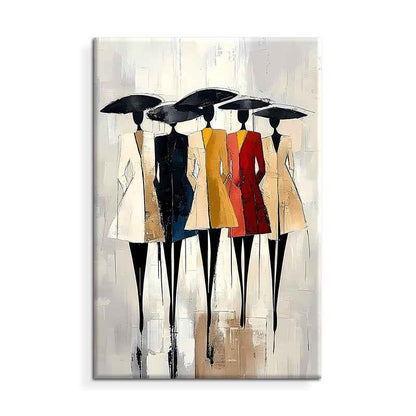 Hand-Painted Oil Paintings On Canvas Abstract African Woman Painting Wall Picture For Living Room Home Decor Art No Framed