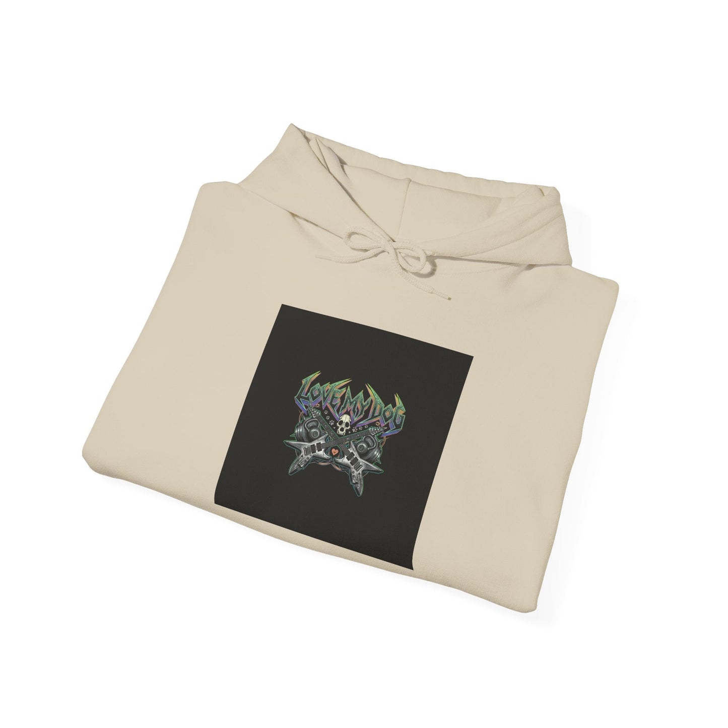 LOUD Self-Care, Metal Font Hoodie | gothic wellness quote, edgy self-care merch