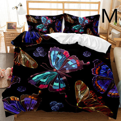 Butterfly Series Three-piece Bedding Quilt Cover Set