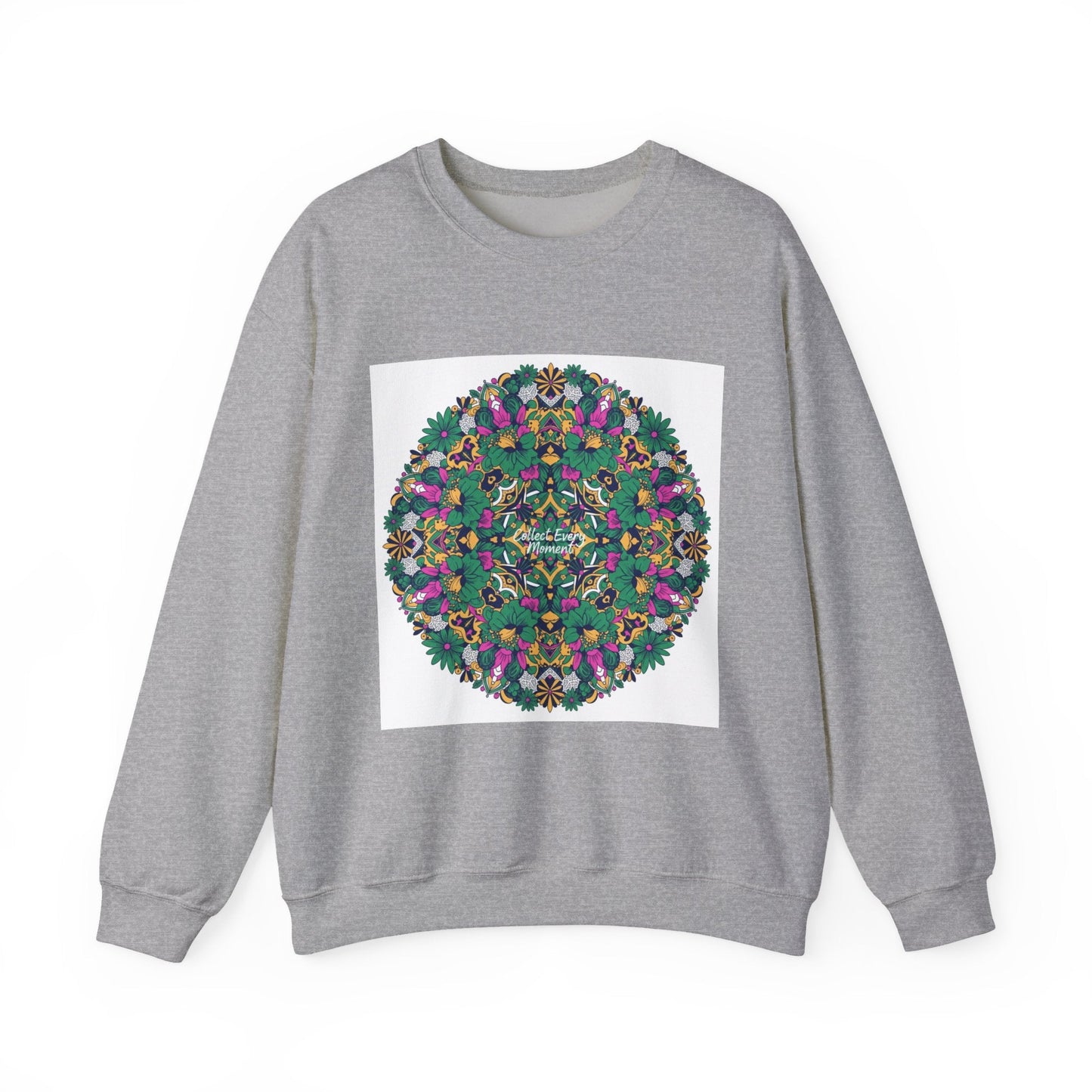 Psychedelic Botanical Mandala Crewneck | Festival Art Sweatshirt