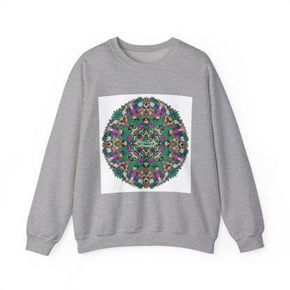 Psychedelic Botanical Mandala Crewneck | Festival Art Sweatshirt