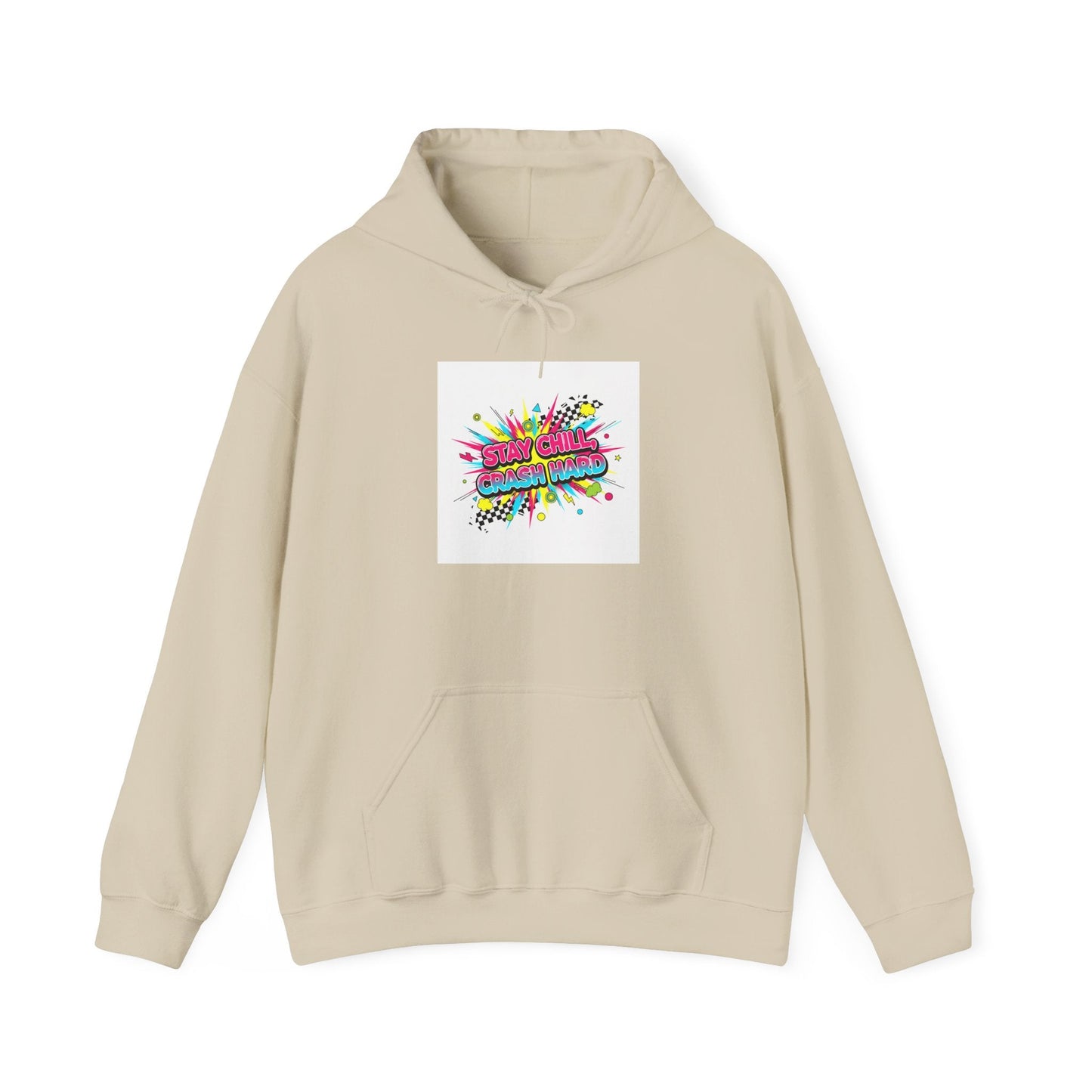 Crash Out Neon Meltdown Hoodie | skate graffiti, warning decal