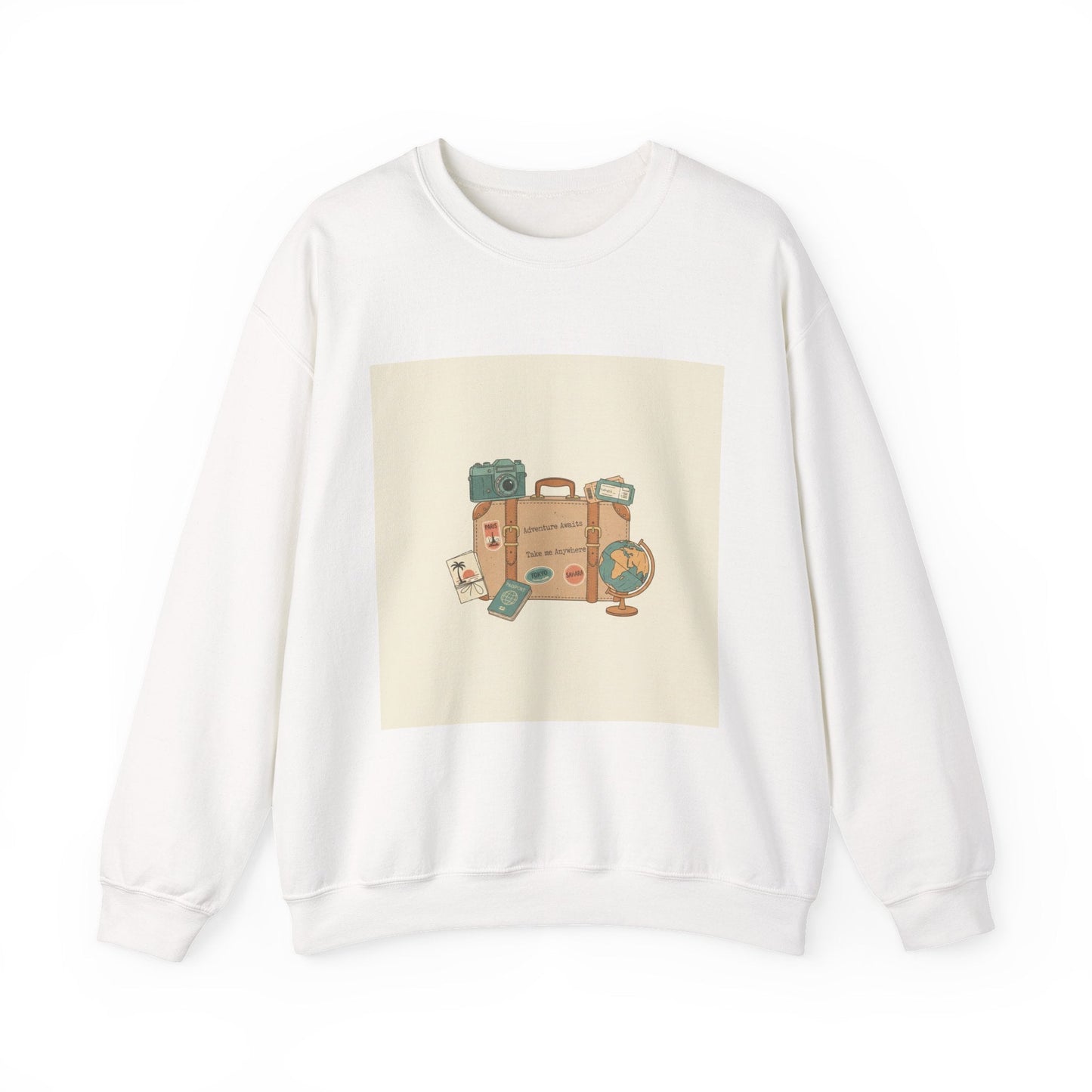 Vintage Travel Postcard Sweatshirt | travel stamps, wanderlust design