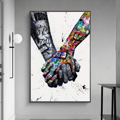 Street Graffiti Art Painting Lover Hand Art Wall Posters And Inspiration